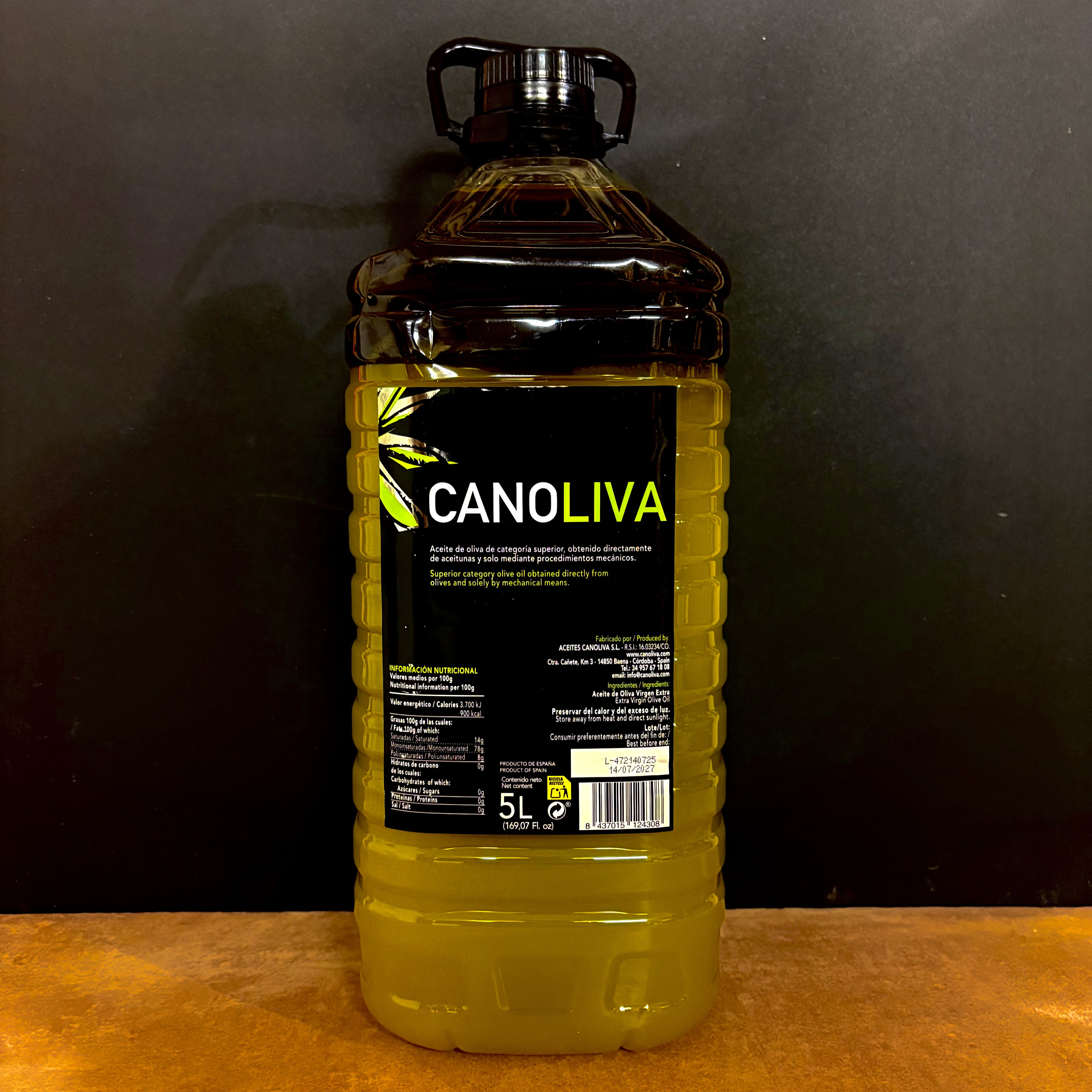 Canoliva extra virgin olive oil, 5 litres